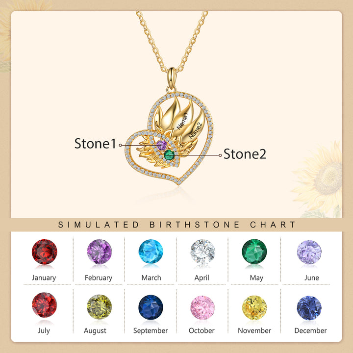 Rhodium Sunflower Necklace