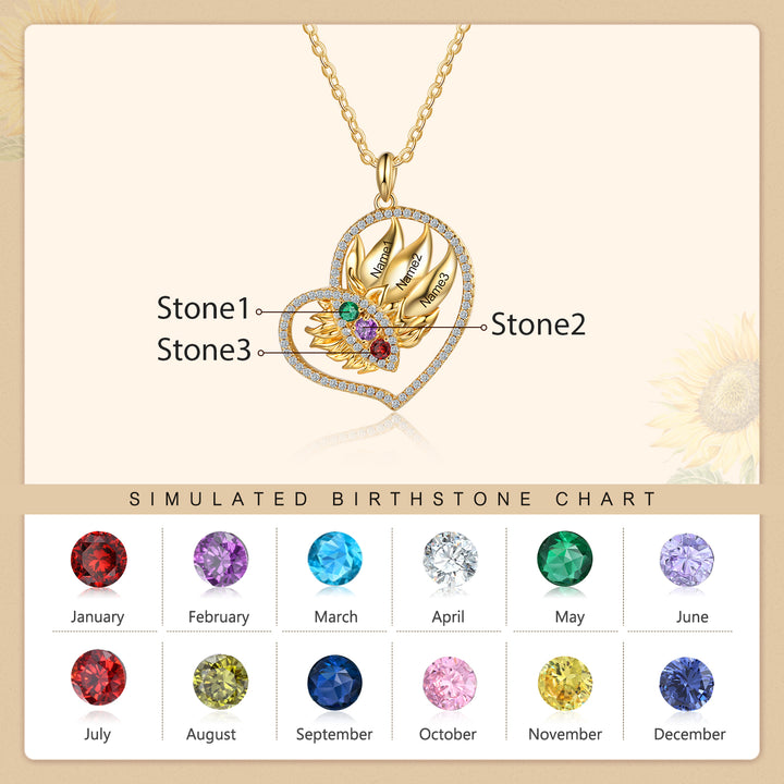 Rhodium Sunflower Necklace