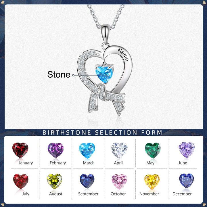 Birthstone Heart Necklace