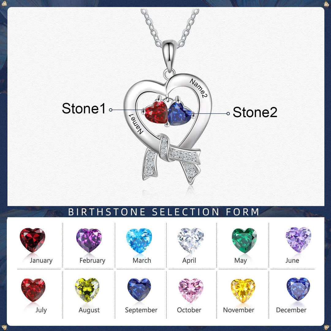 Birthstone Heart Necklace