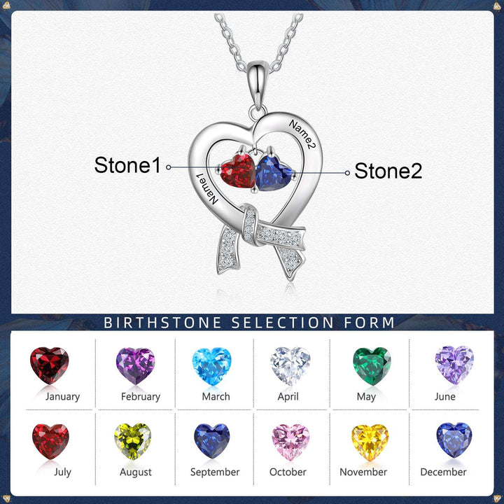 Birthstone Heart Necklace