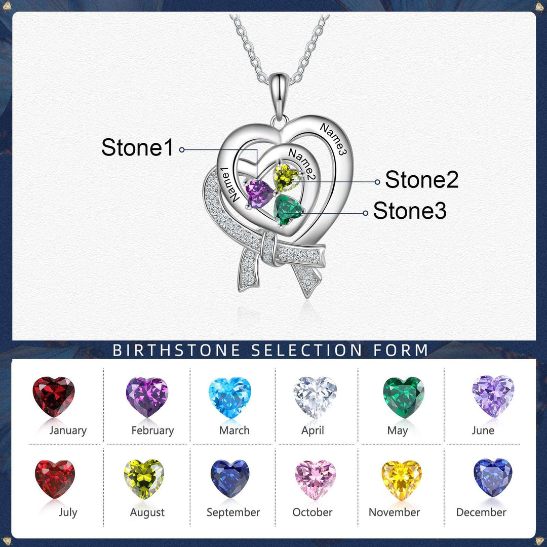 Birthstone Heart Necklace