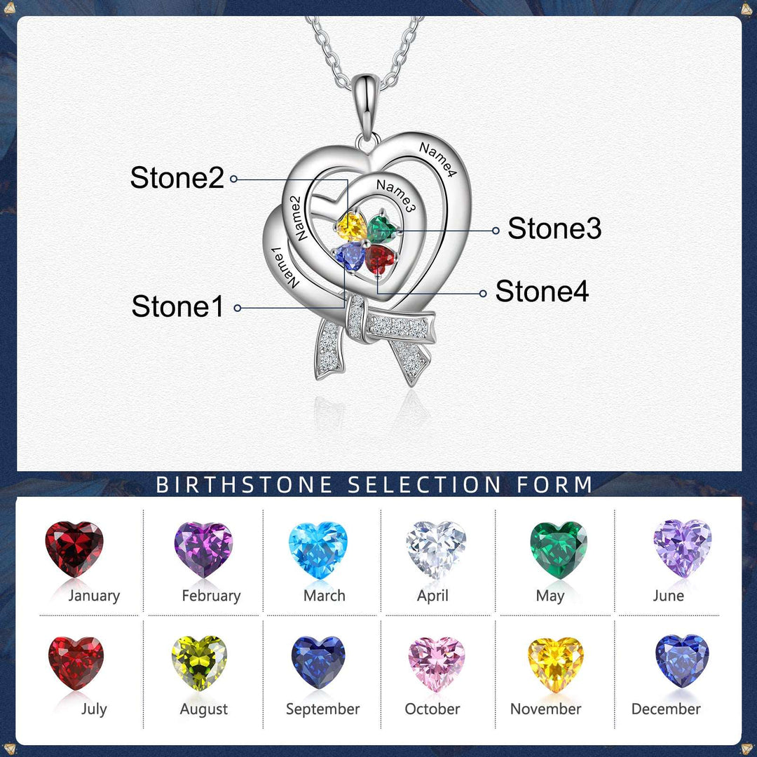 Birthstone Heart Necklace