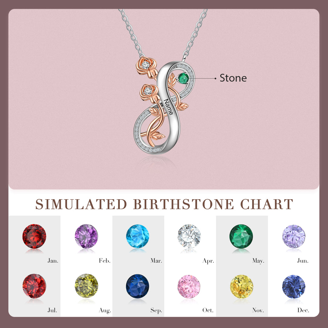Rhodium Infinity Necklace