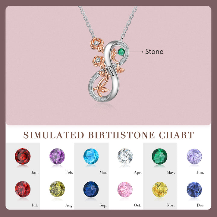 Rhodium Infinity Necklace