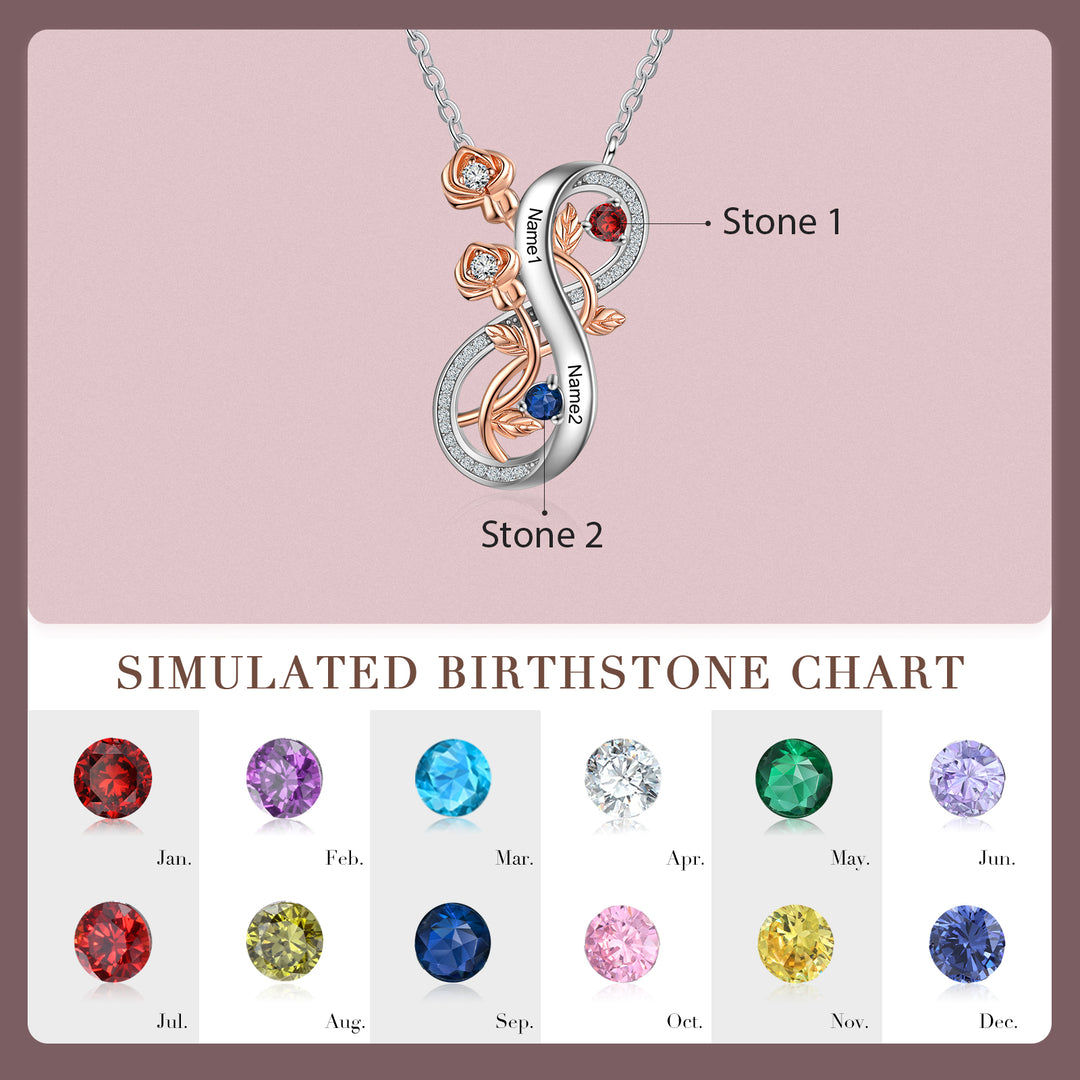 Rhodium Infinity Necklace