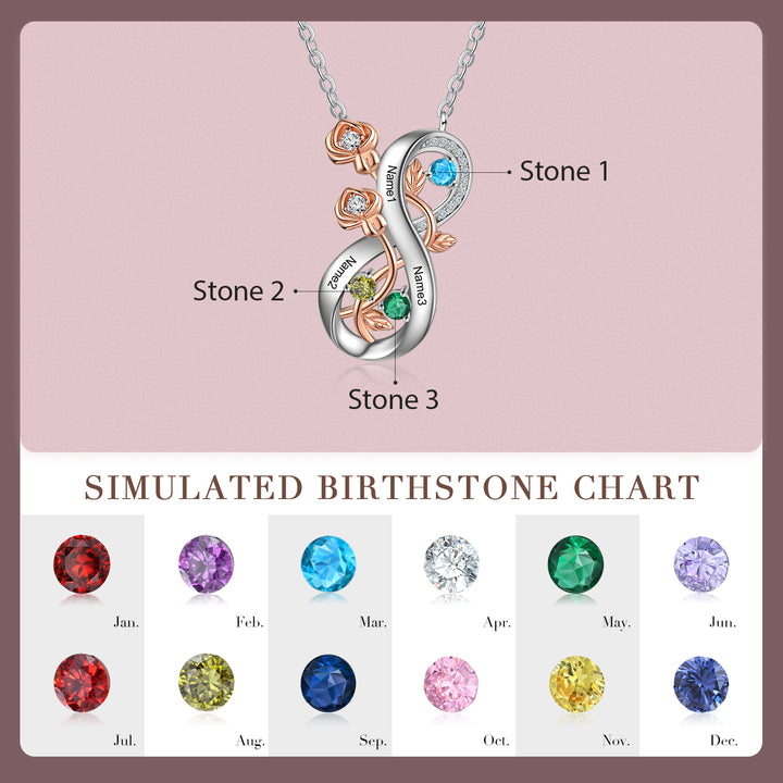 Rhodium Infinity Necklace