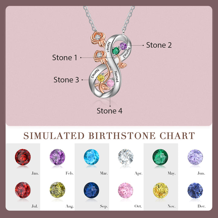 Rhodium Infinity Necklace