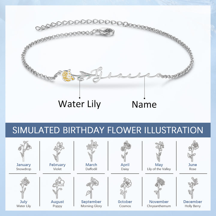 Custom Birthflower Bracelet