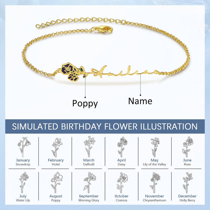 Custom Birthflower Bracelet