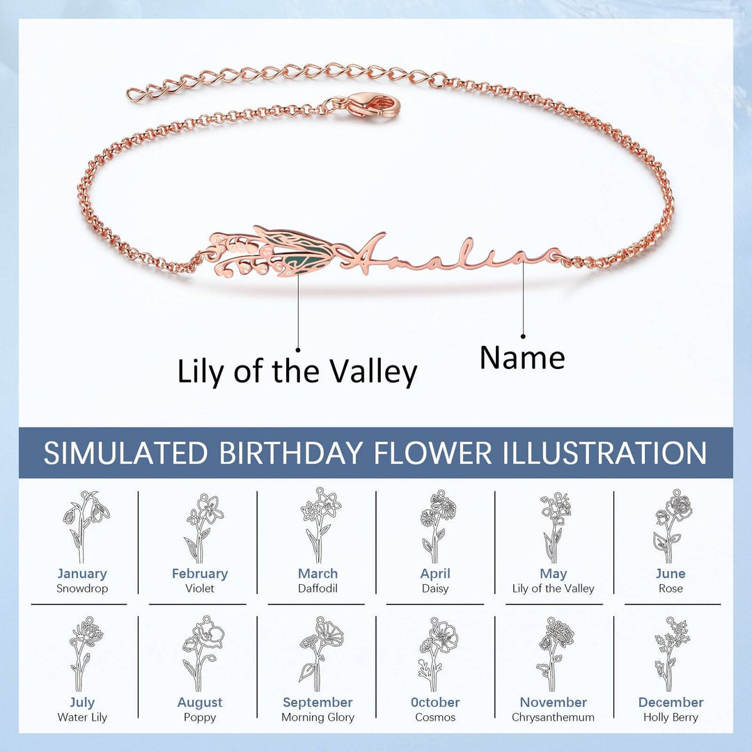 Custom Birthflower Bracelet
