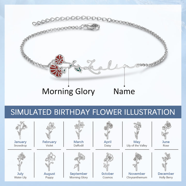 Custom Birthflower Bracelet