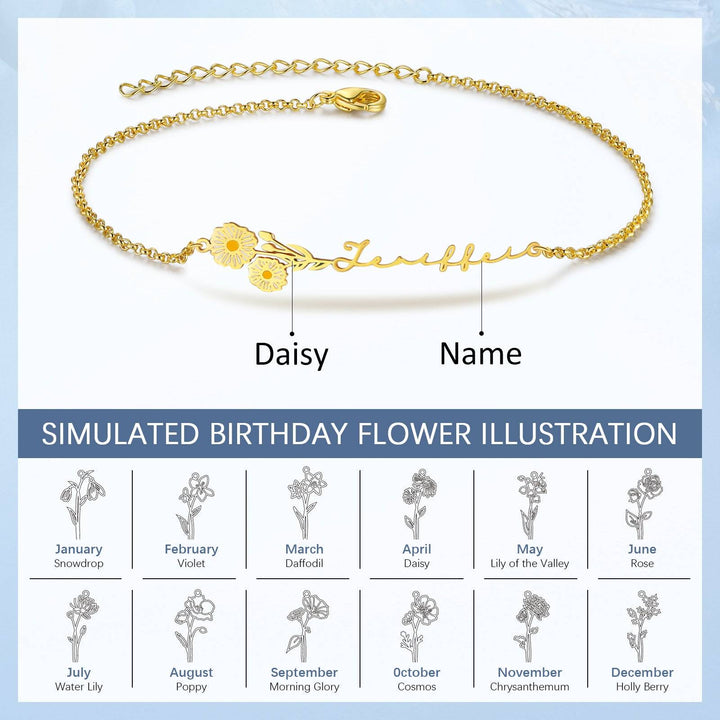 Custom Birthflower Bracelet