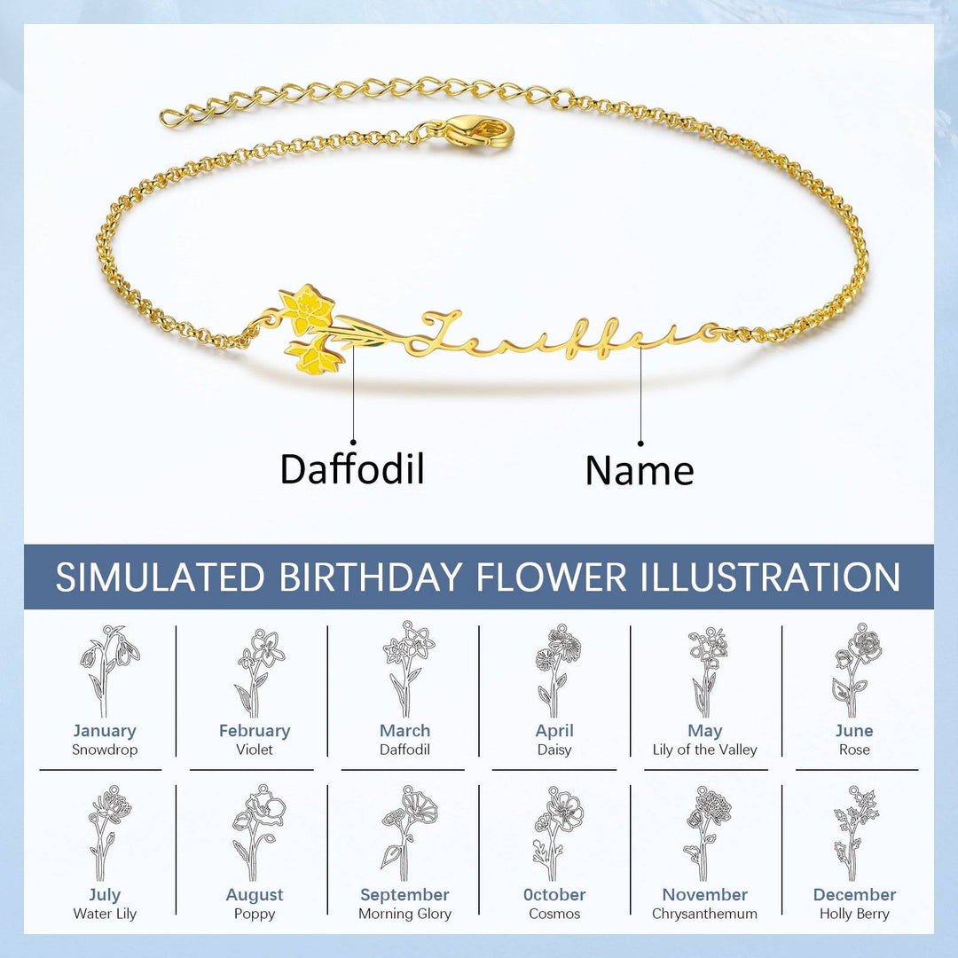 Custom Birthflower Bracelet