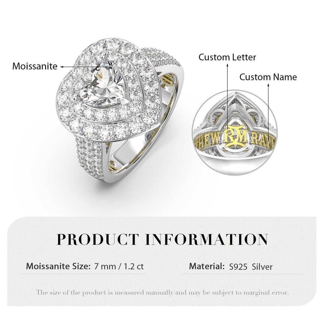 Custom 3D Silver Wedding Ring