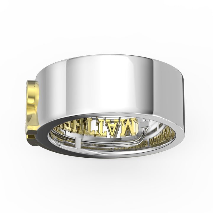 Custom 3D Letter Couple Ring