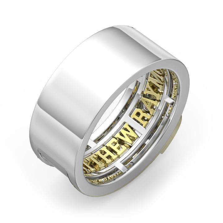 Custom 3D Letter Couple Ring