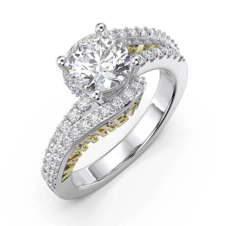 Custom 3D Silver Moissanite Ring