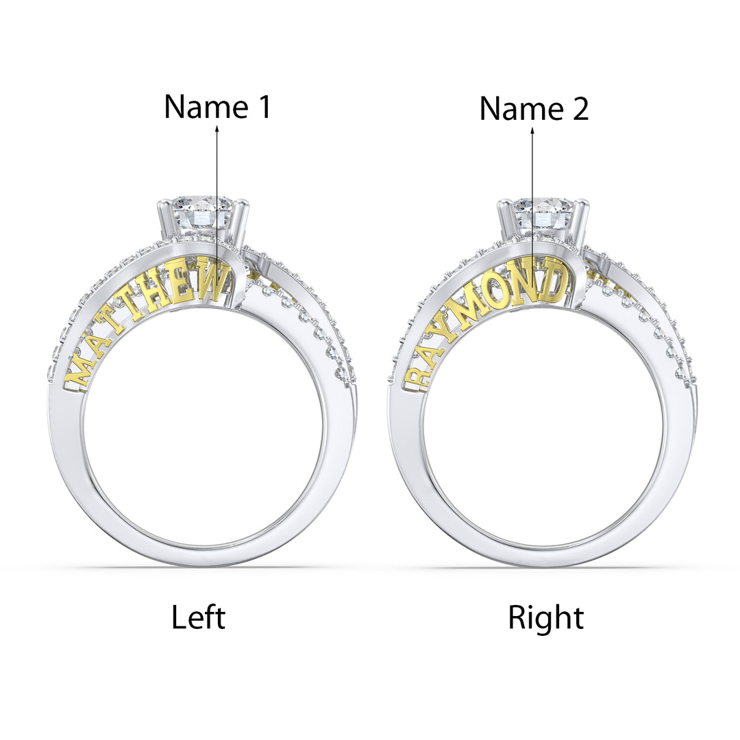 Custom 3D Silver Moissanite Ring