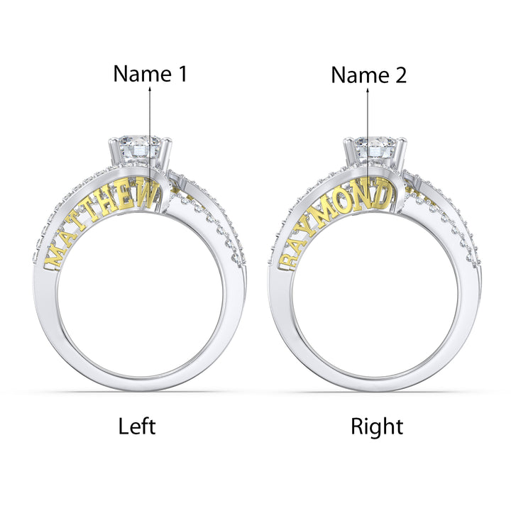 Custom 3D Silver Moissanite Ring