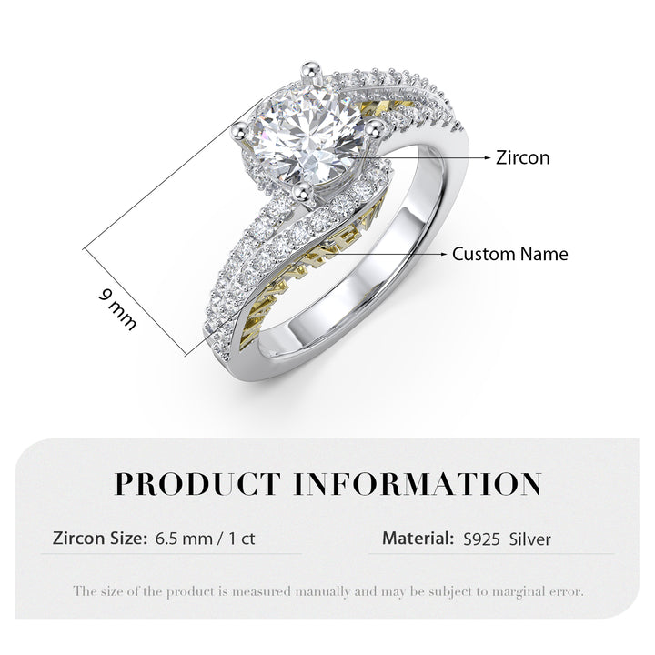 Custom 3D Silver Moissanite Ring