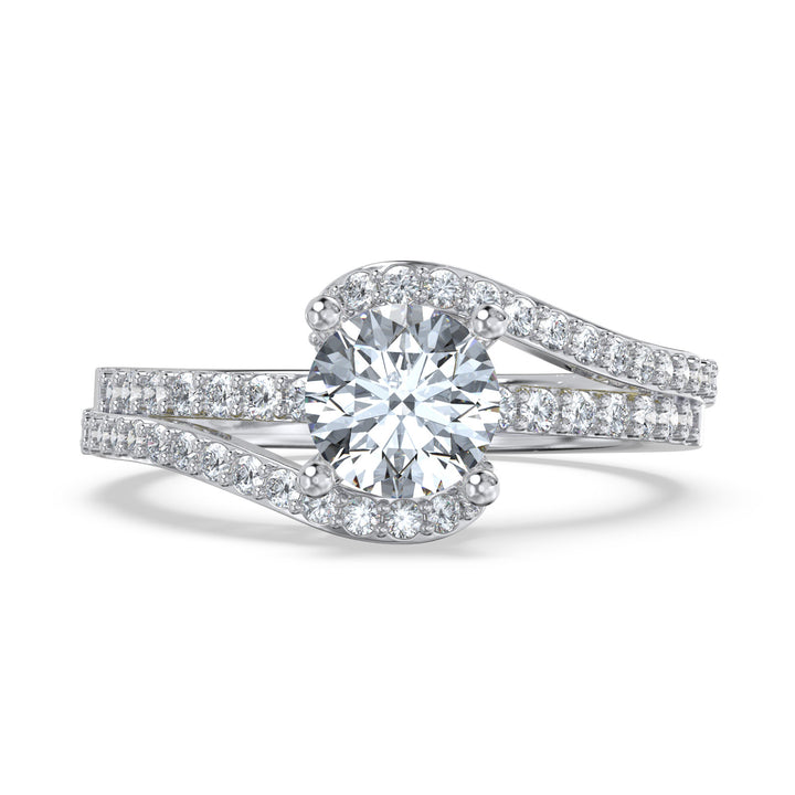 Custom 3D Silver Moissanite Ring