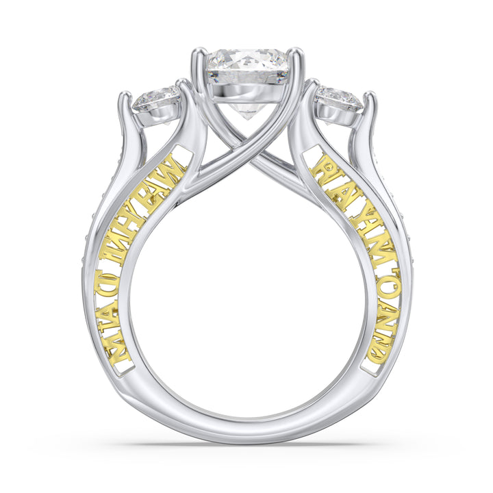 Custom Round Moissanite Ring