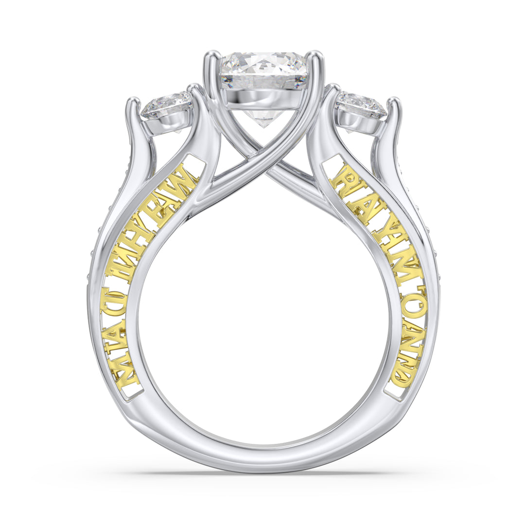Custom Round Moissanite Ring