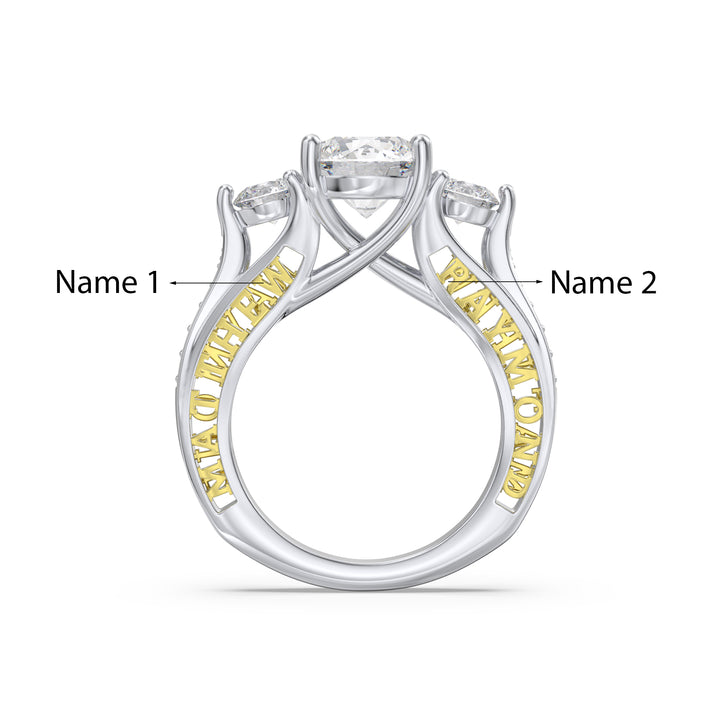 Custom Round Moissanite Ring