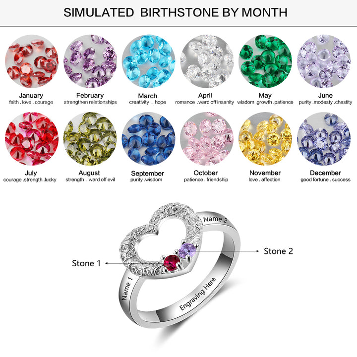 Custom Silver Heart Ring