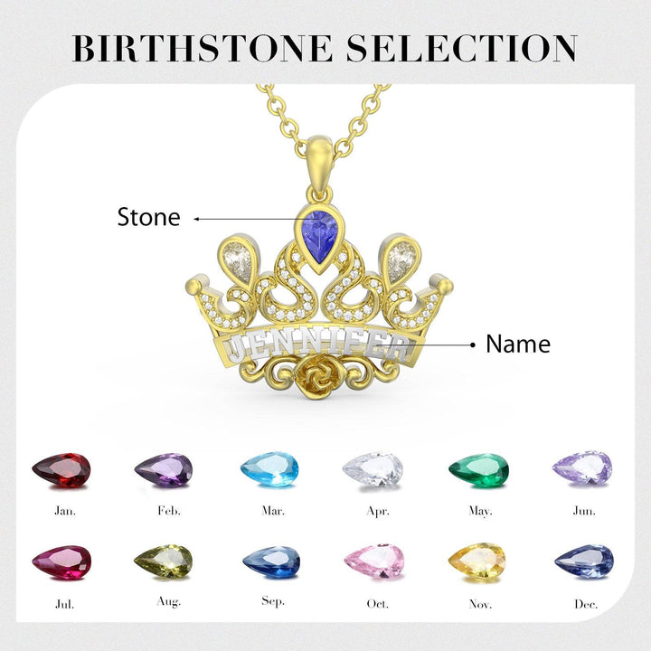 3D Crown Necklace