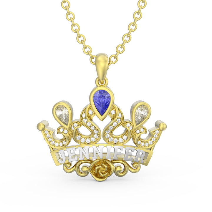 3D Crown Necklace