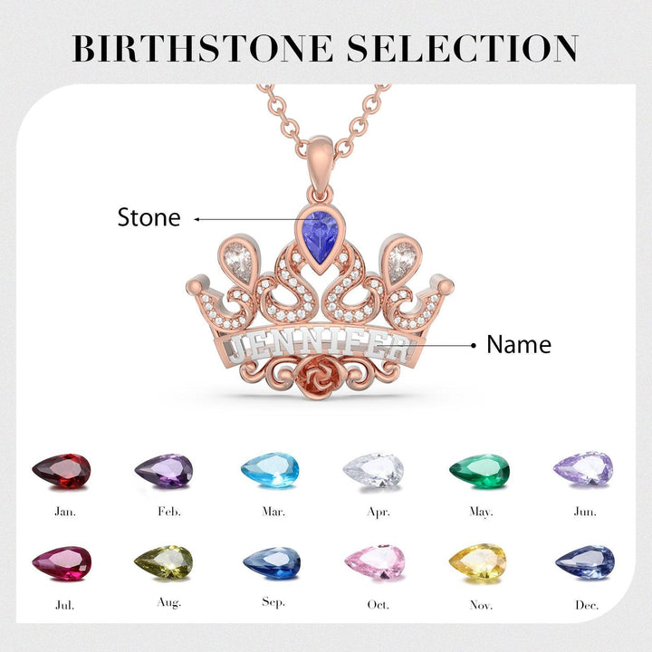 3D Crown Necklace