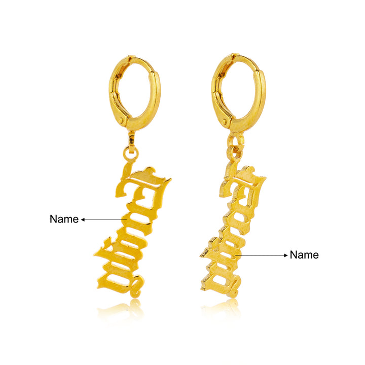 Plated  Name Earrings