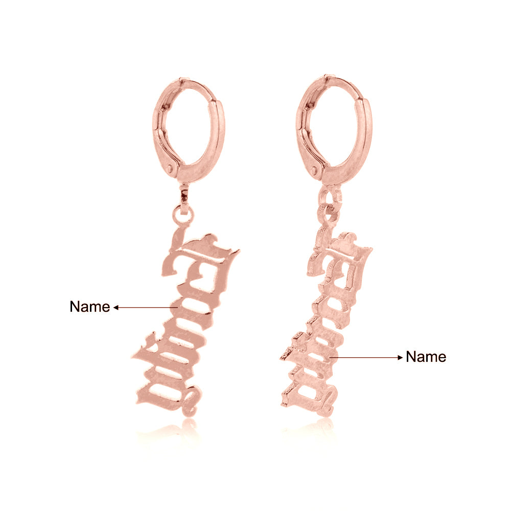 Plated  Name Earrings