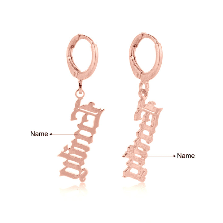 Plated  Name Earrings