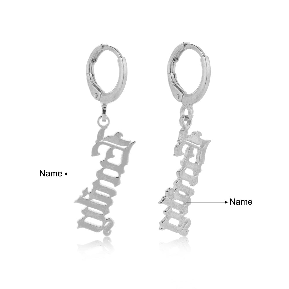 Plated  Name Earrings