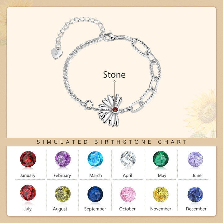 Plated Sunflower Bracelet