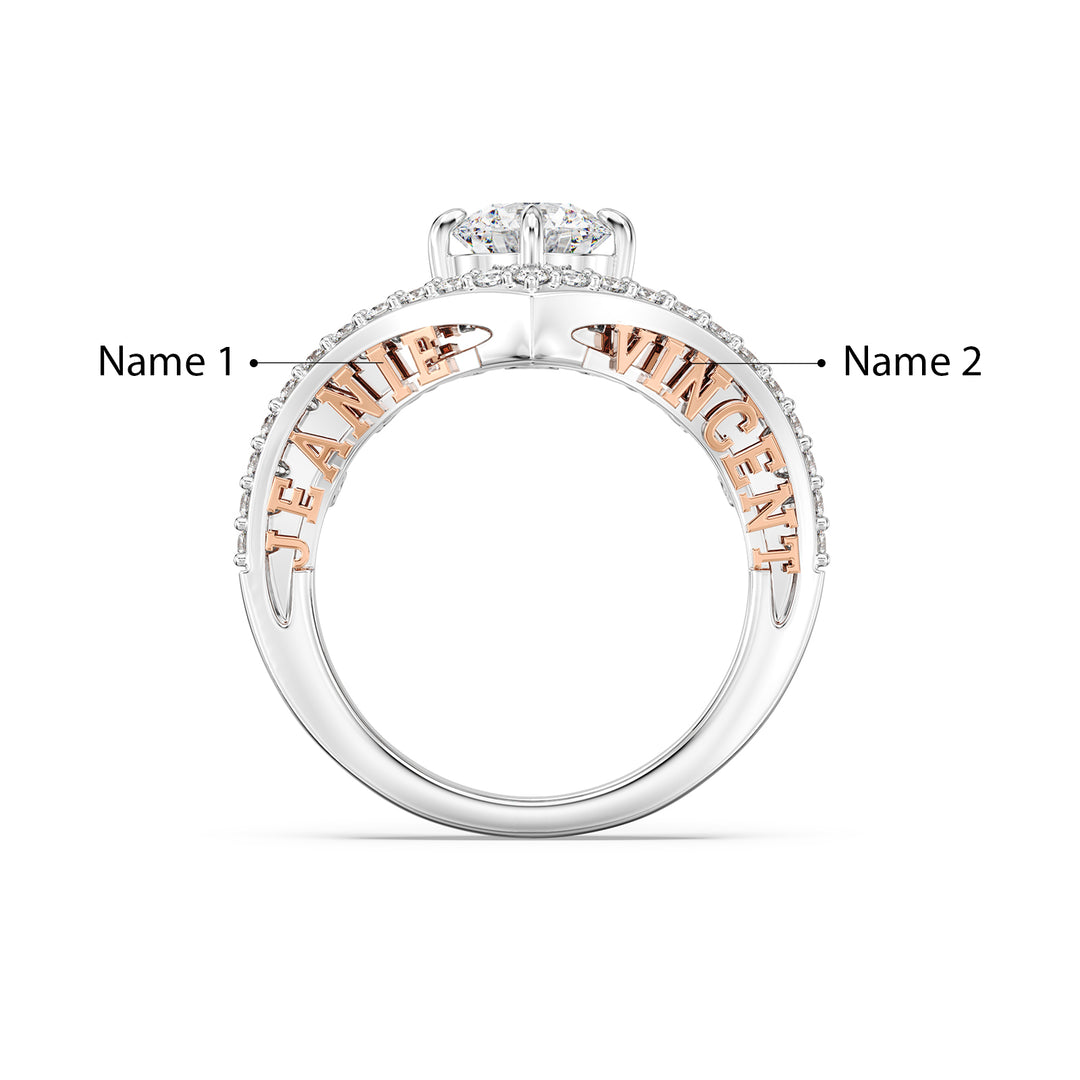Custom Silver Moissanite Ring