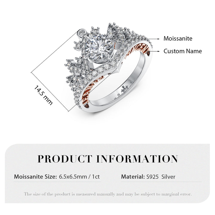 Custom Silver Moissanite Ring