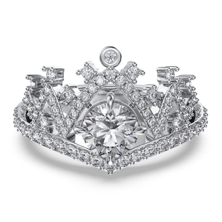 Custom Silver Moissanite Ring