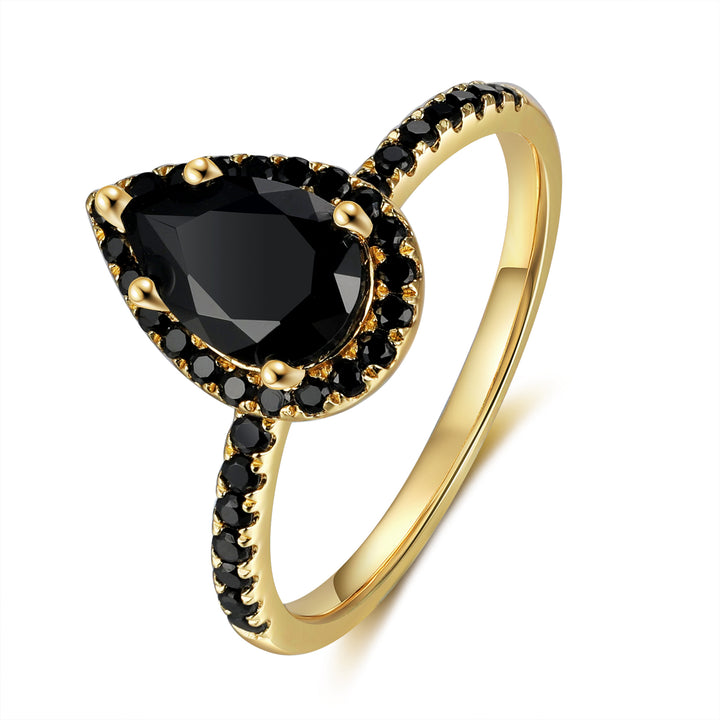 Gold Black Onyx Ring