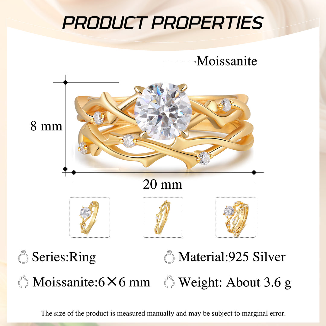 K Gold Moissanite Ring