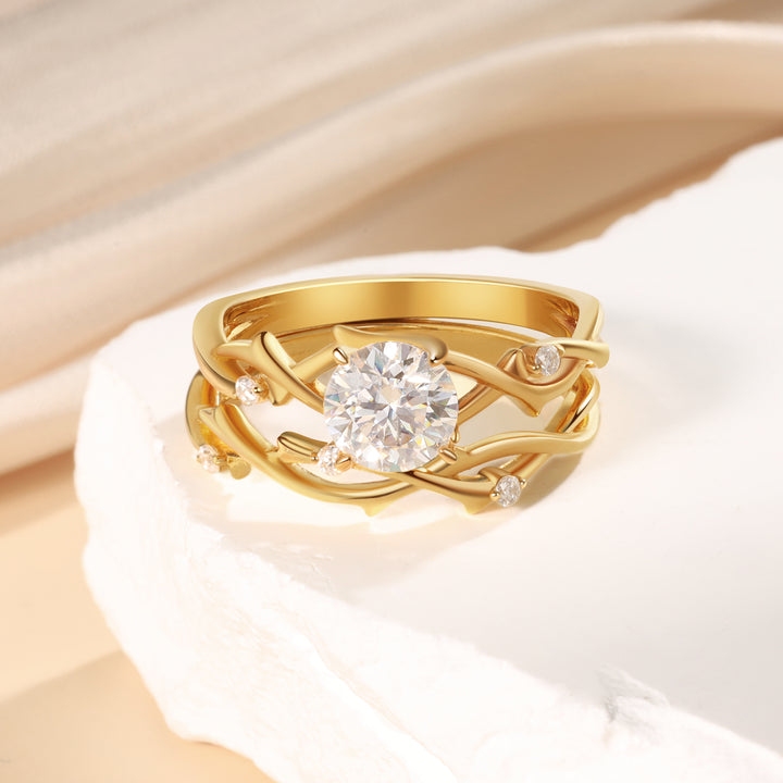 K Gold Moissanite Ring