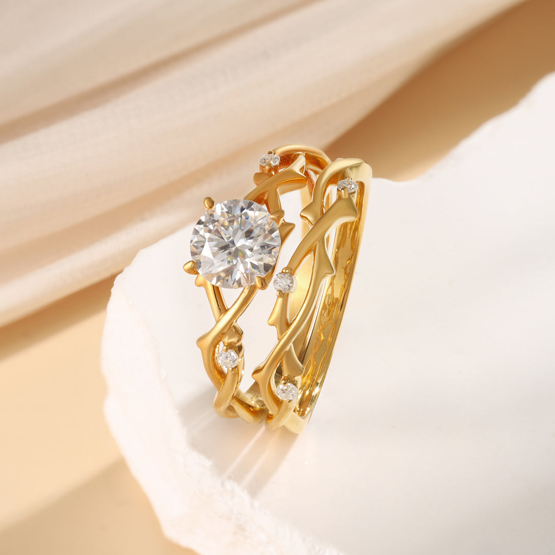 K Gold Moissanite Ring