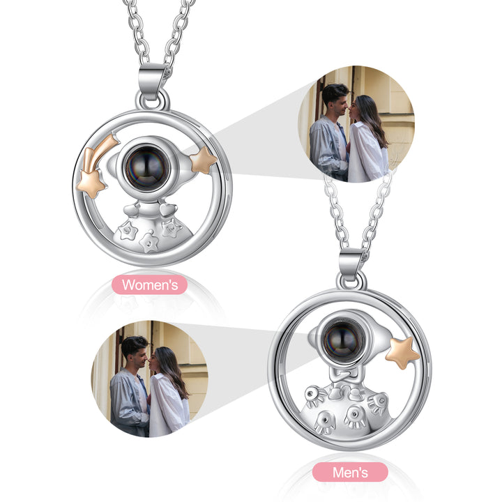 Photo Projection Couple Necklace