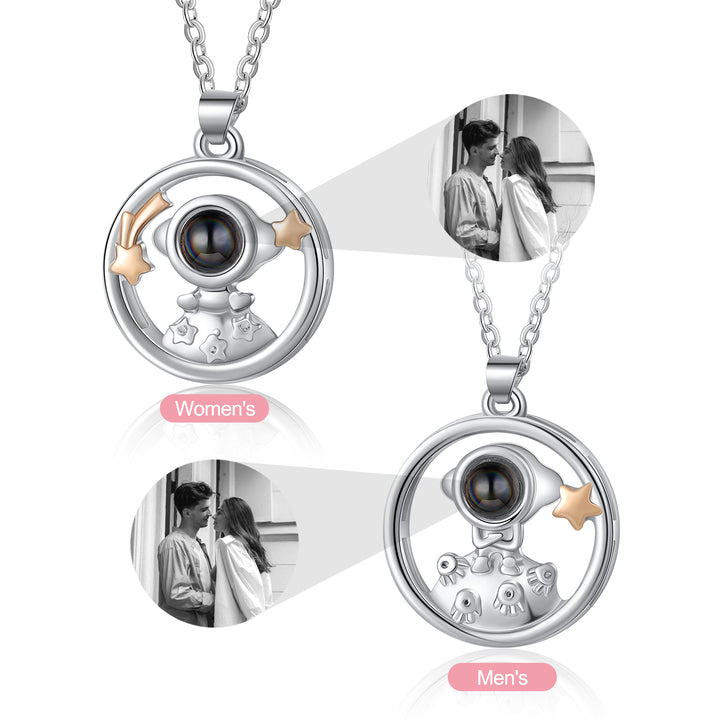 Photo Projection Couple Necklace