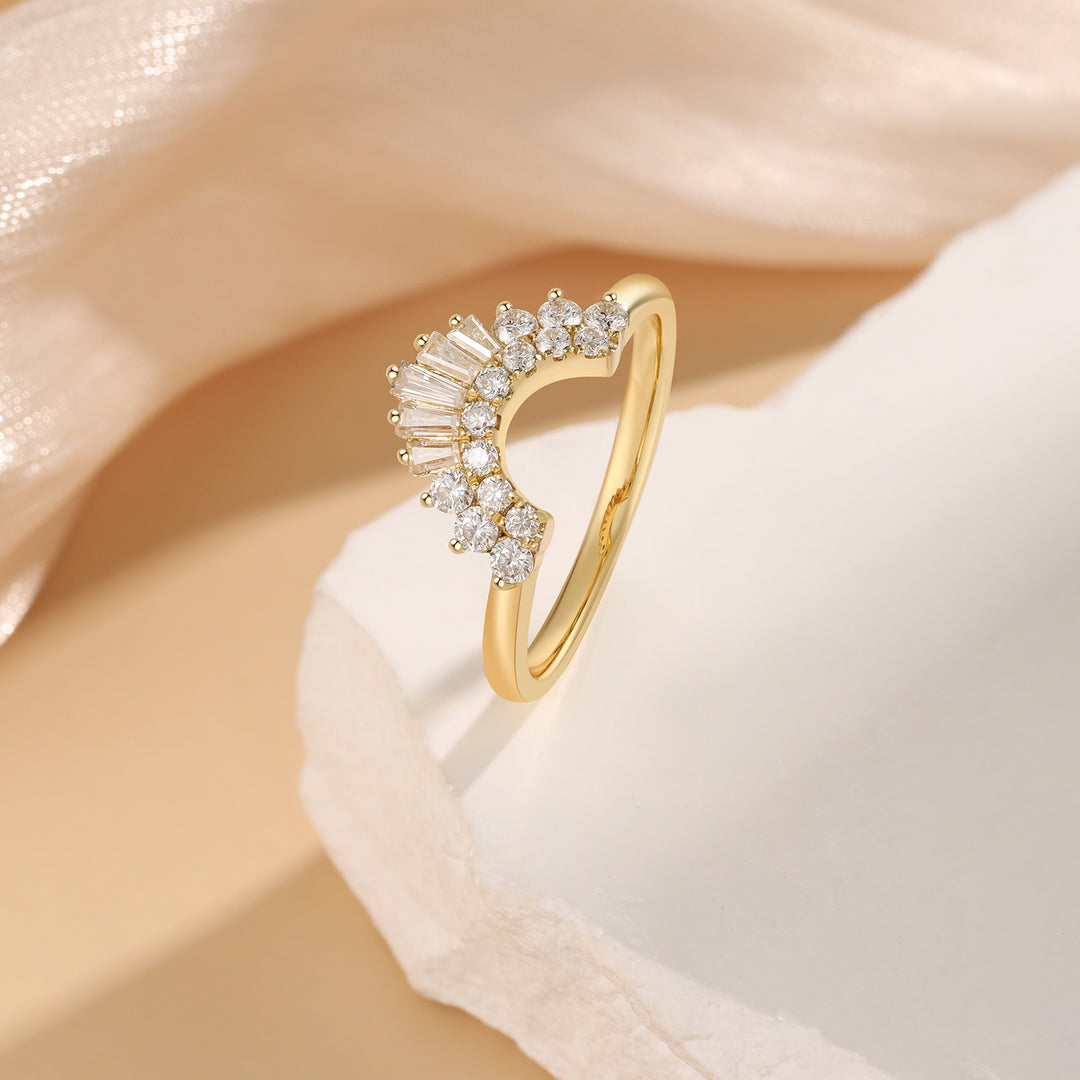 Gold Moissanite Ring