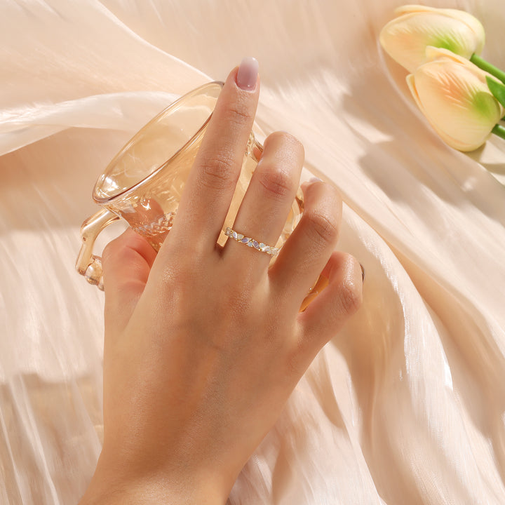 Gold Opal Stone Ring