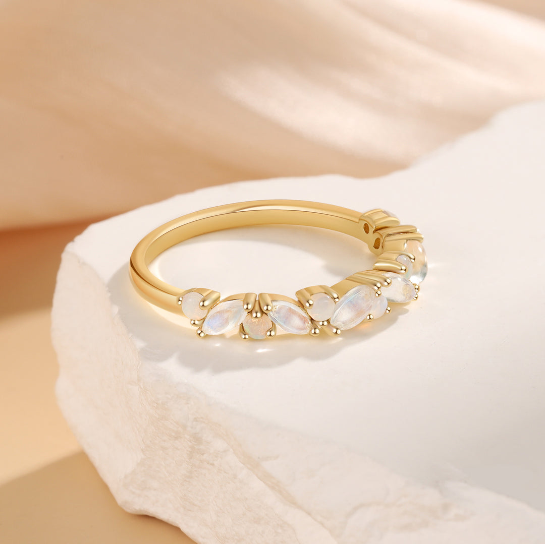 Gold Opal Stone Ring